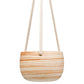 Mkono Ceramic Hanging Planter Macrame Plant Holder 5 Inch Cute Succulent Cactus Pot with Cotton Rope Hanger for Indoor Outdoor Decor, 1 Pack