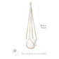 Mkono Macrame Plant Hanger Indoor Hanging Planter Basket with Wood Beads Decorative Flower Pot Holder No Tassels for Indoor Outdoor Boho Home Decor 35 Inch, Ivory, Set of 1 (POTS NOT Included)