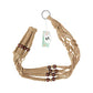 Mkono Macrame Plant Hanger Indoor Hanging Planter Basket with Wood Beads Decorative Flower Pot Holder No Tassels for Indoor Outdoor Boho Home Decor 35 Inch, Ivory, Set of 1 (POTS NOT Included)