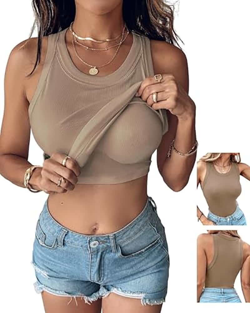 Women Built-in Bra Tank Tops