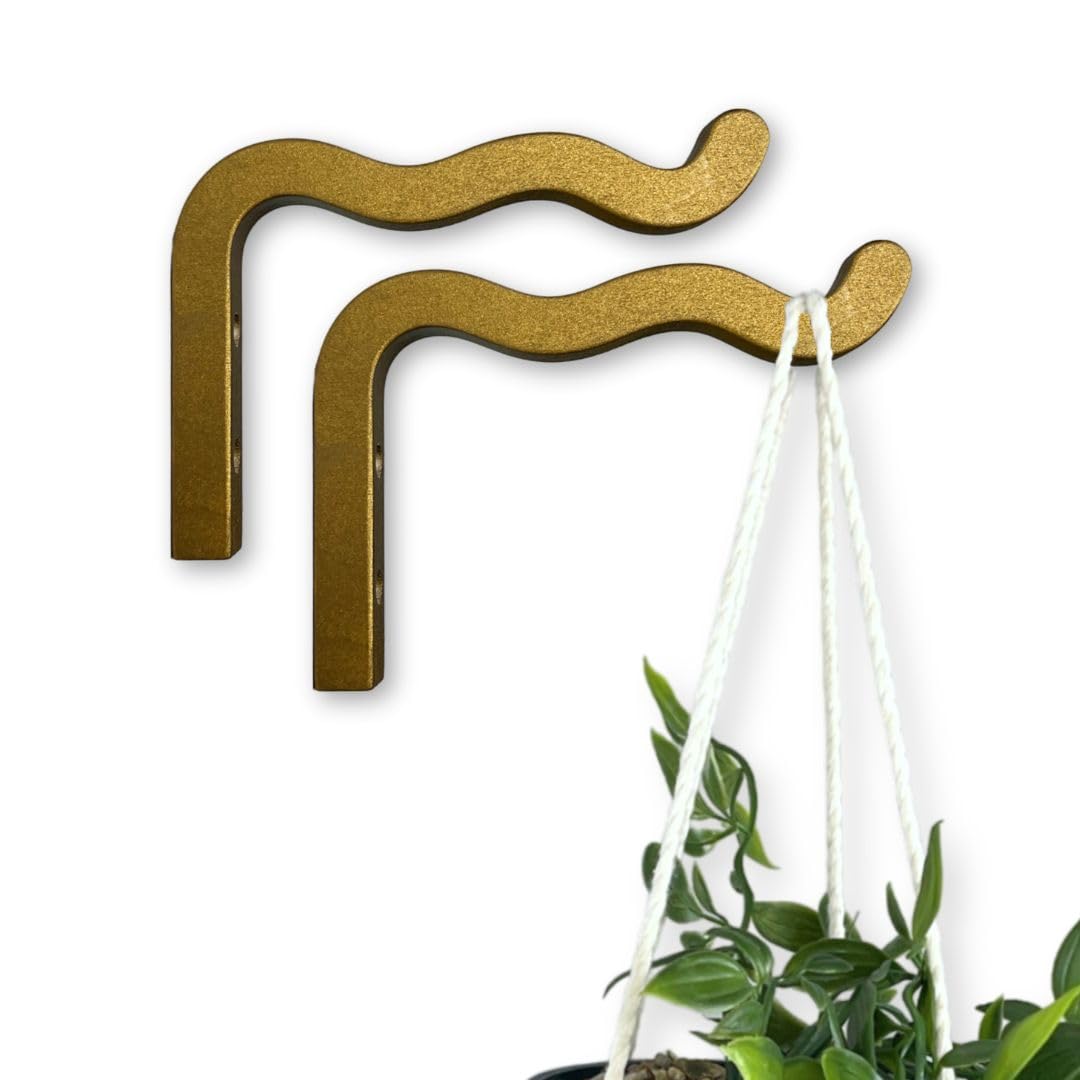 Wavy Wooden Wall Hook 2PCS