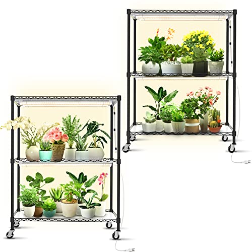 Plant Shelves with Grow Lights