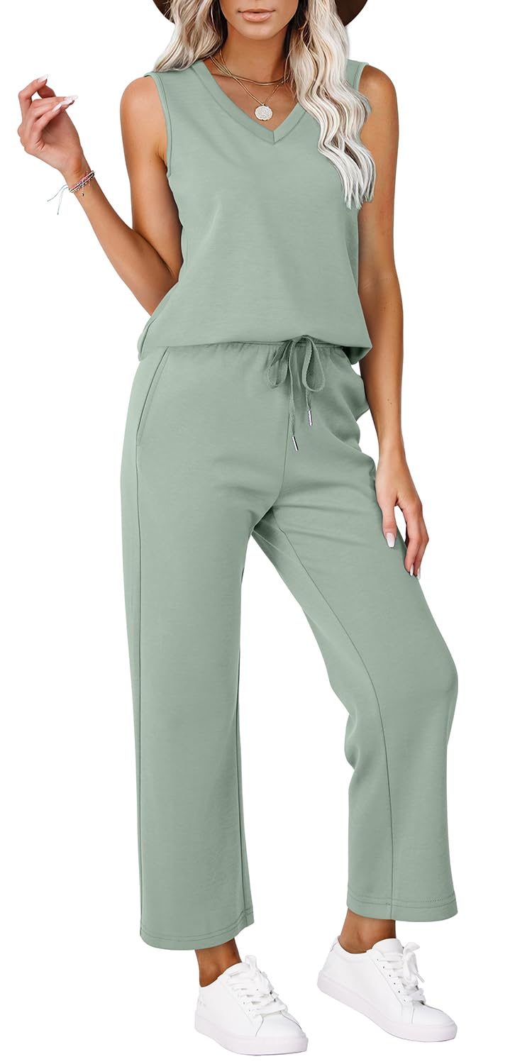 Casual Lounge Sets V Neck
