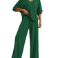 Pajama Sets for Women 2 Piece Lounge Set Short Sleeve Tops and Long Pants Soft Comfy Pjs Sleepwear Outfits S-XXL