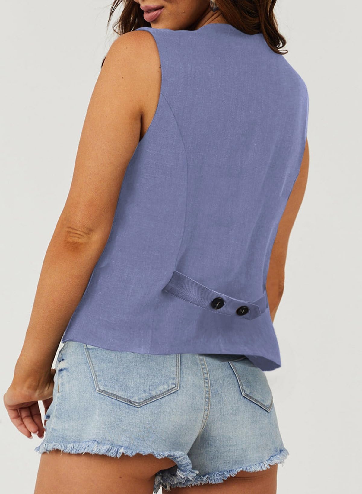 Casual V-Neck Button-Down Vest