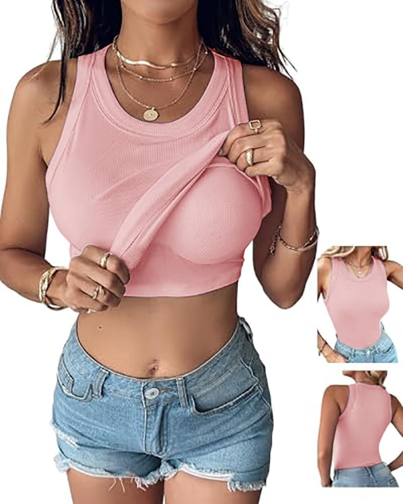 Women Built-in Bra Tank Tops