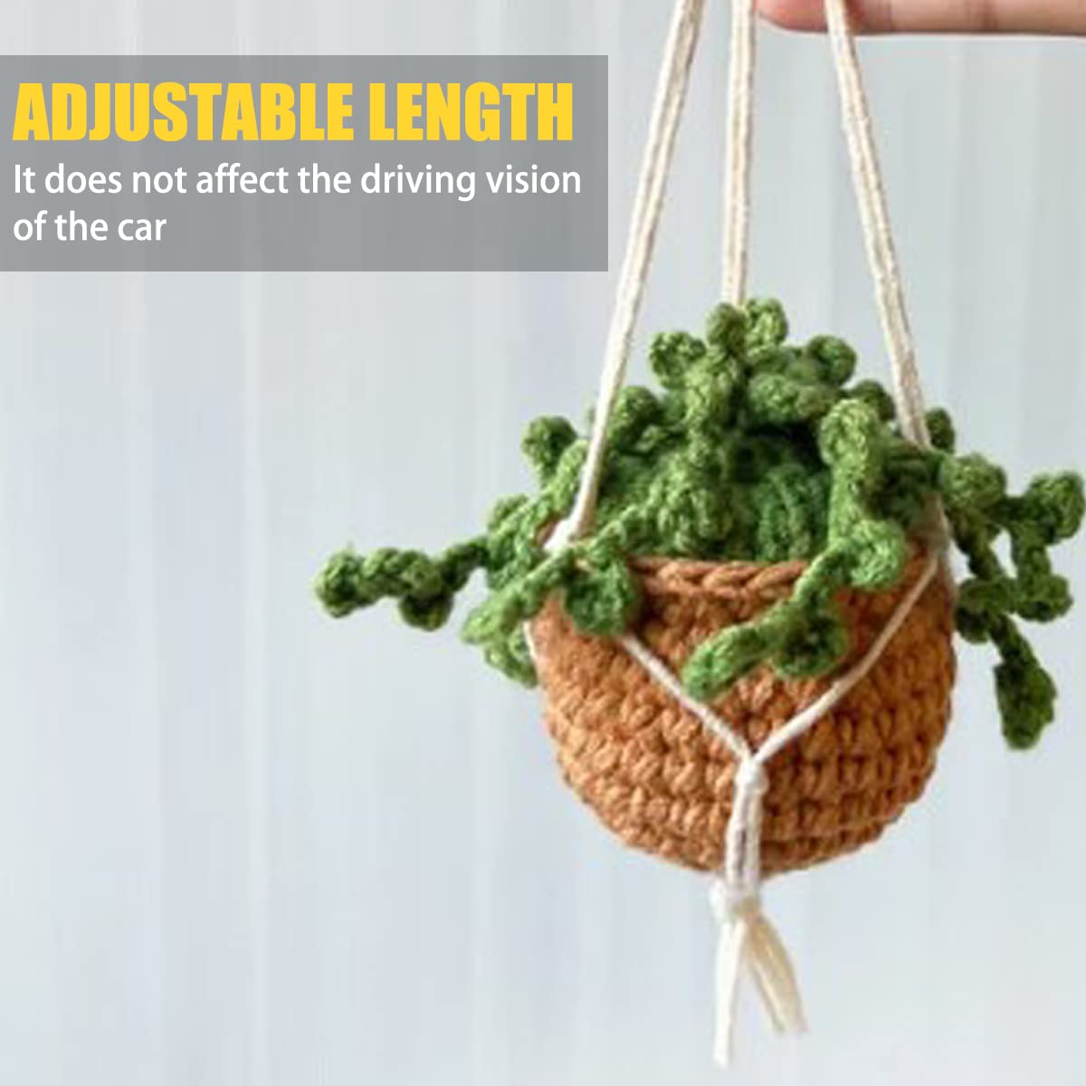 Crochet Hanging Potted Plants Decor