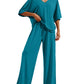 Pajama Sets for Women 2 Piece Lounge Set Short Sleeve Tops and Long Pants Soft Comfy Pjs Sleepwear Outfits S-XXL