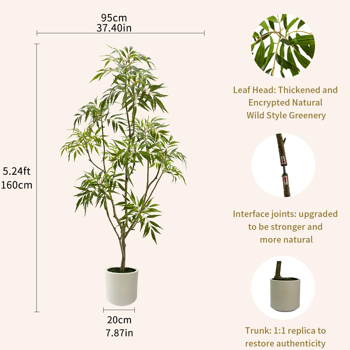 Large Fortunei Artificial Tree & Planter