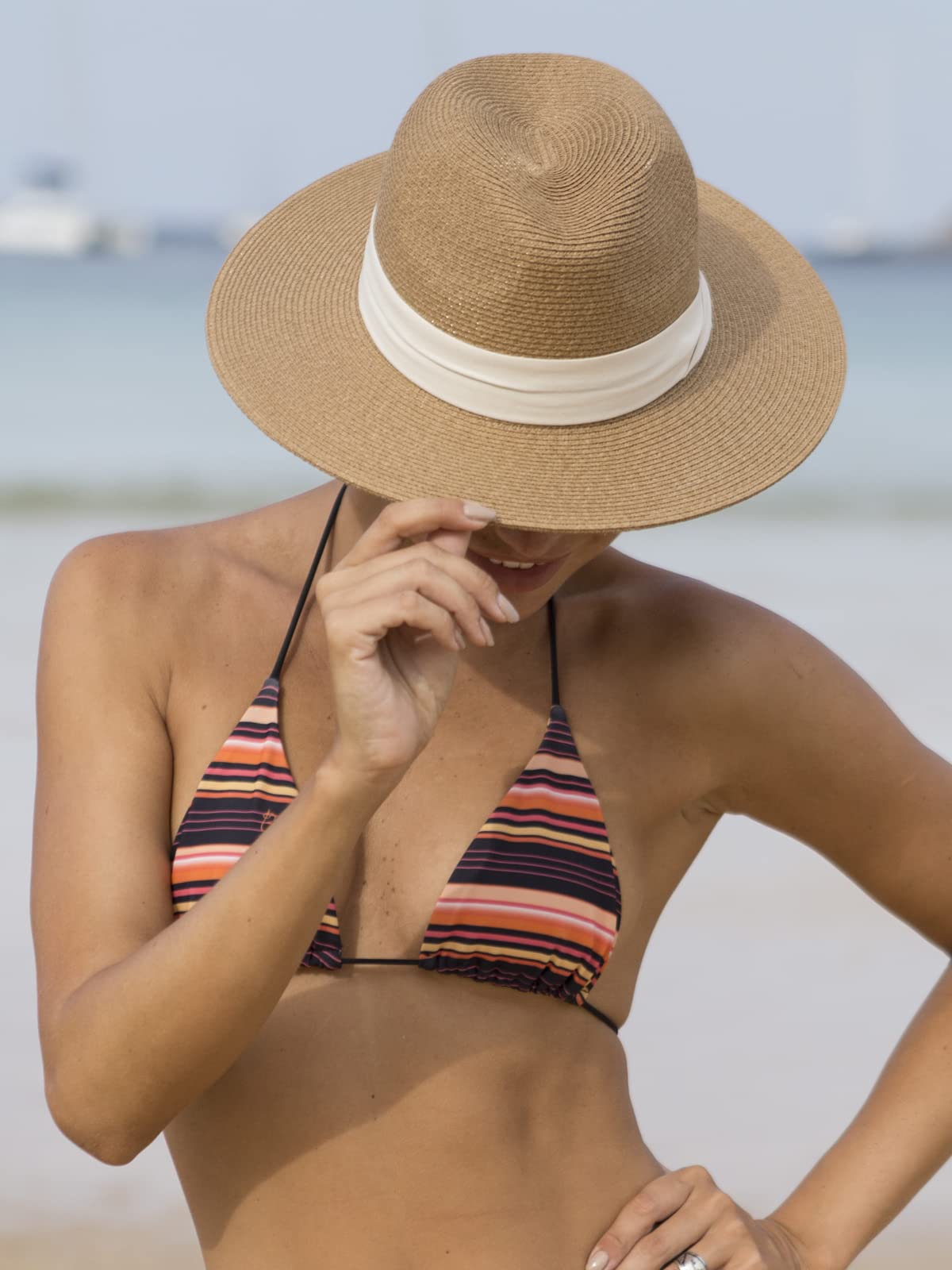 Wide Brim Straw Panama Hat