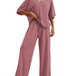 Pajama Sets for Women 2 Piece Lounge Set Short Sleeve Tops and Long Pants Soft Comfy Pjs Sleepwear Outfits S-XXL