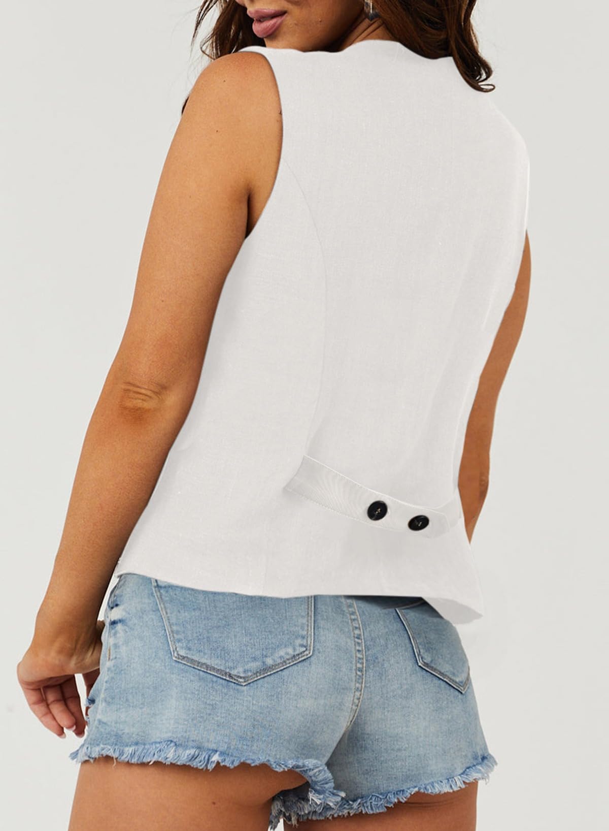 Casual V-Neck Button-Down Vest