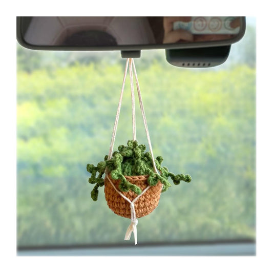 Crochet Hanging Potted Plants Decor