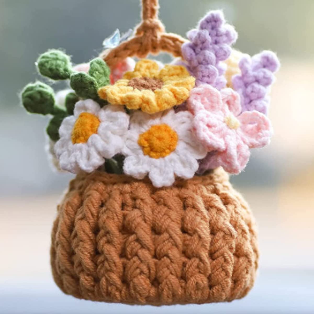 Crochet Hanging Potted Plants Decor