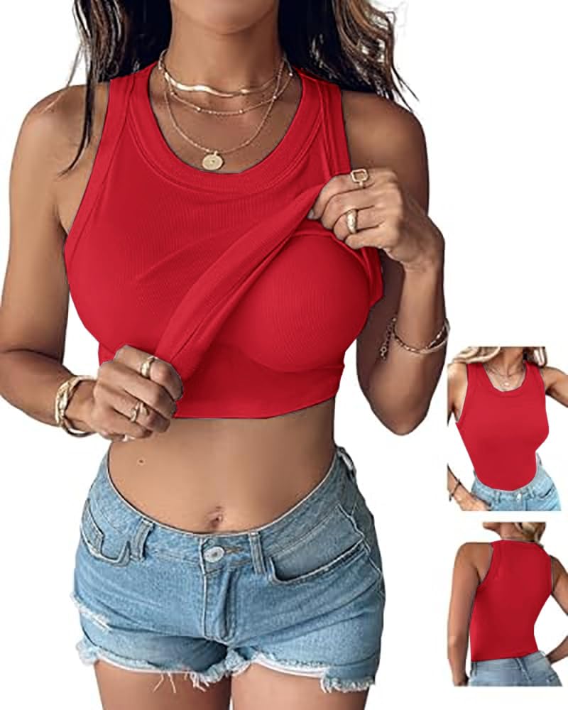 Women Built-in Bra Tank Tops