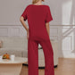 Pajama Sets for Women 2 Piece Lounge Set Short Sleeve Tops and Long Pants Soft Comfy Pjs Sleepwear Outfits S-XXL