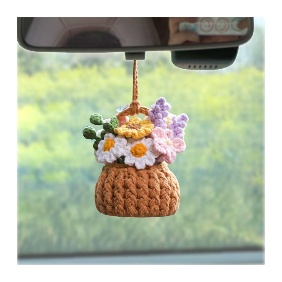 Crochet Hanging Potted Plants Decor