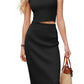 Summer Tank Top & Midi Skirt Set