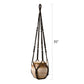 Mkono Macrame Plant Hanger Indoor Hanging Planter Basket with Wood Beads Decorative Flower Pot Holder No Tassels for Indoor Outdoor Boho Home Decor 35 Inch, Ivory, Set of 1 (POTS NOT Included)