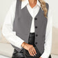 Casual V-Neck Button-Down Vest