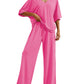 Pajama Sets for Women 2 Piece Lounge Set Short Sleeve Tops and Long Pants Soft Comfy Pjs Sleepwear Outfits S-XXL
