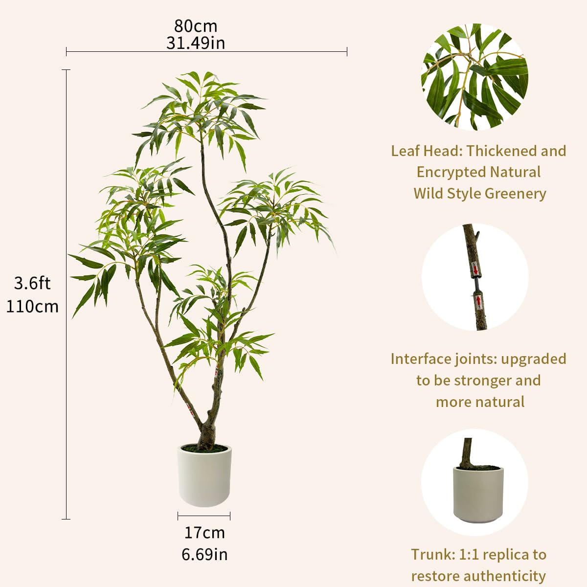 Large Fortunei Artificial Tree & Planter