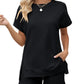 LOMON Womens Fashion 2 Piece Outfits Sweatsuits 2025 Summer Short Sleeve Loungewear Tracksuit Round Neck Lounge Shorts Sets