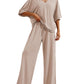 Pajama Sets for Women 2 Piece Lounge Set Short Sleeve Tops and Long Pants Soft Comfy Pjs Sleepwear Outfits S-XXL