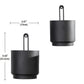 Wall Mounted Hanging Planter Vase & Geometric Wall Decor Polypropylene Container - Dia.5.91" - Sylinder Shape, White, Set of 2