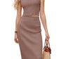 Summer Tank Top & Midi Skirt Set
