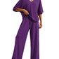Pajama Sets for Women 2 Piece Lounge Set Short Sleeve Tops and Long Pants Soft Comfy Pjs Sleepwear Outfits S-XXL
