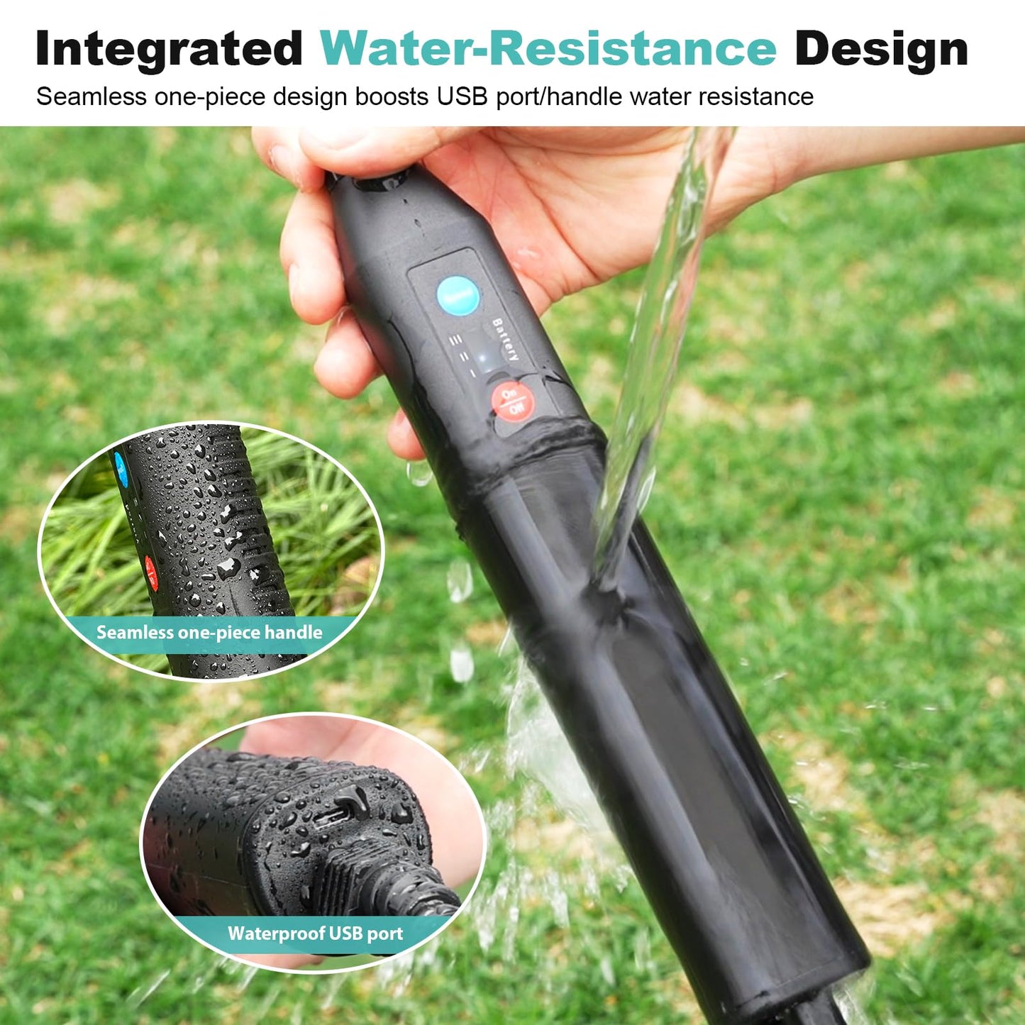 Battery Powered Garden Sprayer 1.3 Gallon, 3-Level Adjustable Electric Backpack Sprayer, Weed Yard Lawn Sprayer with 3 Mist Nozzles & Retractable Wand