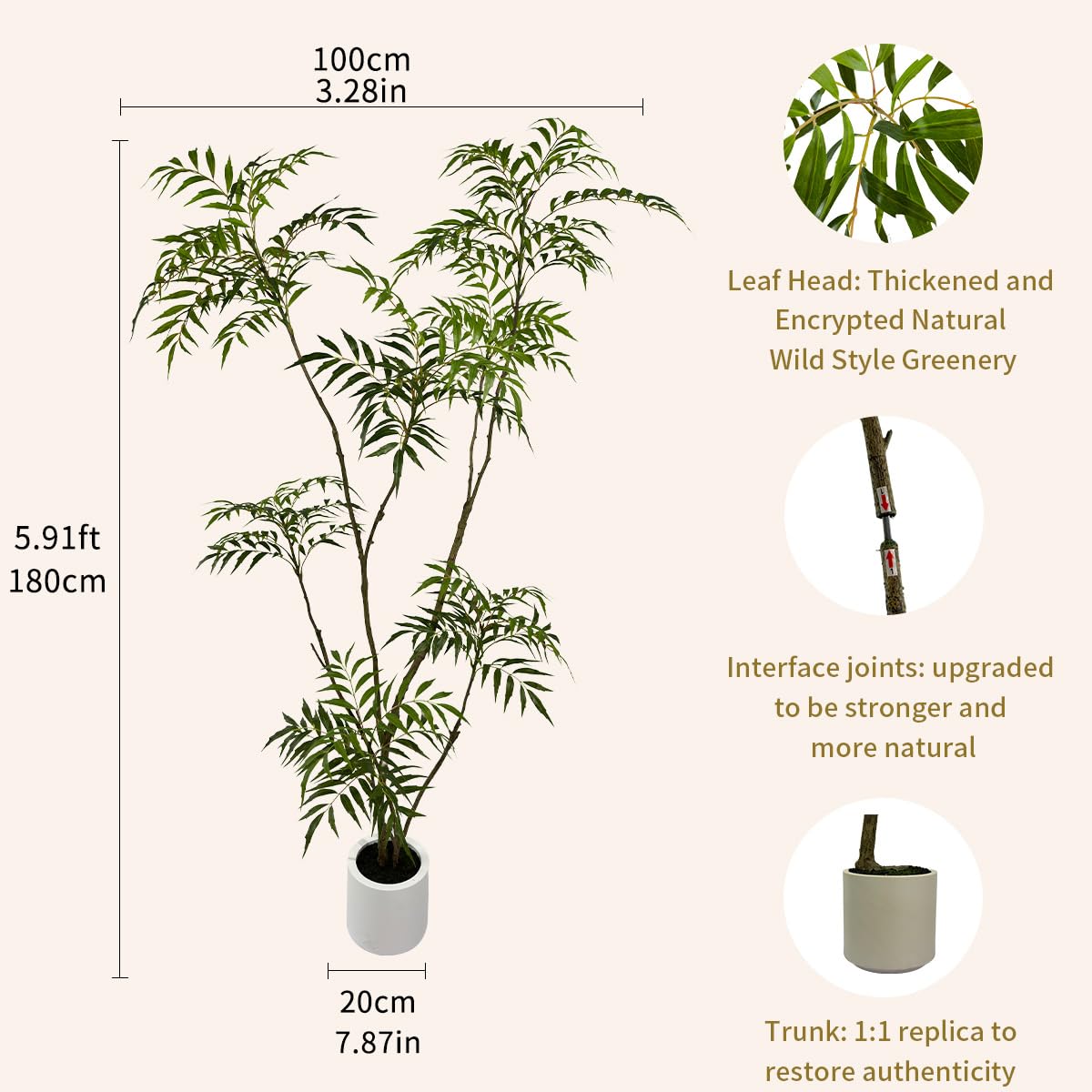 Large Fortunei Artificial Tree & Planter