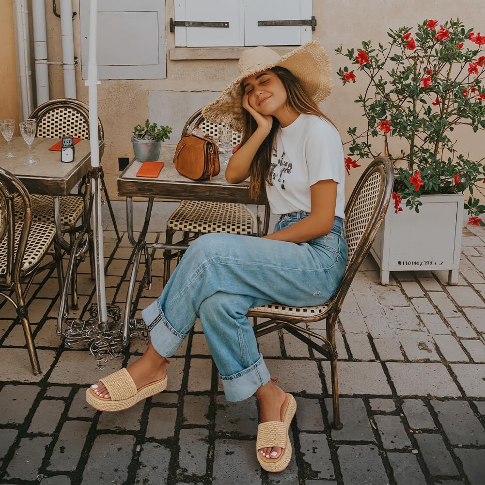 Raffia Platform Sandals