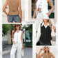 Casual V-Neck Button-Down Vest