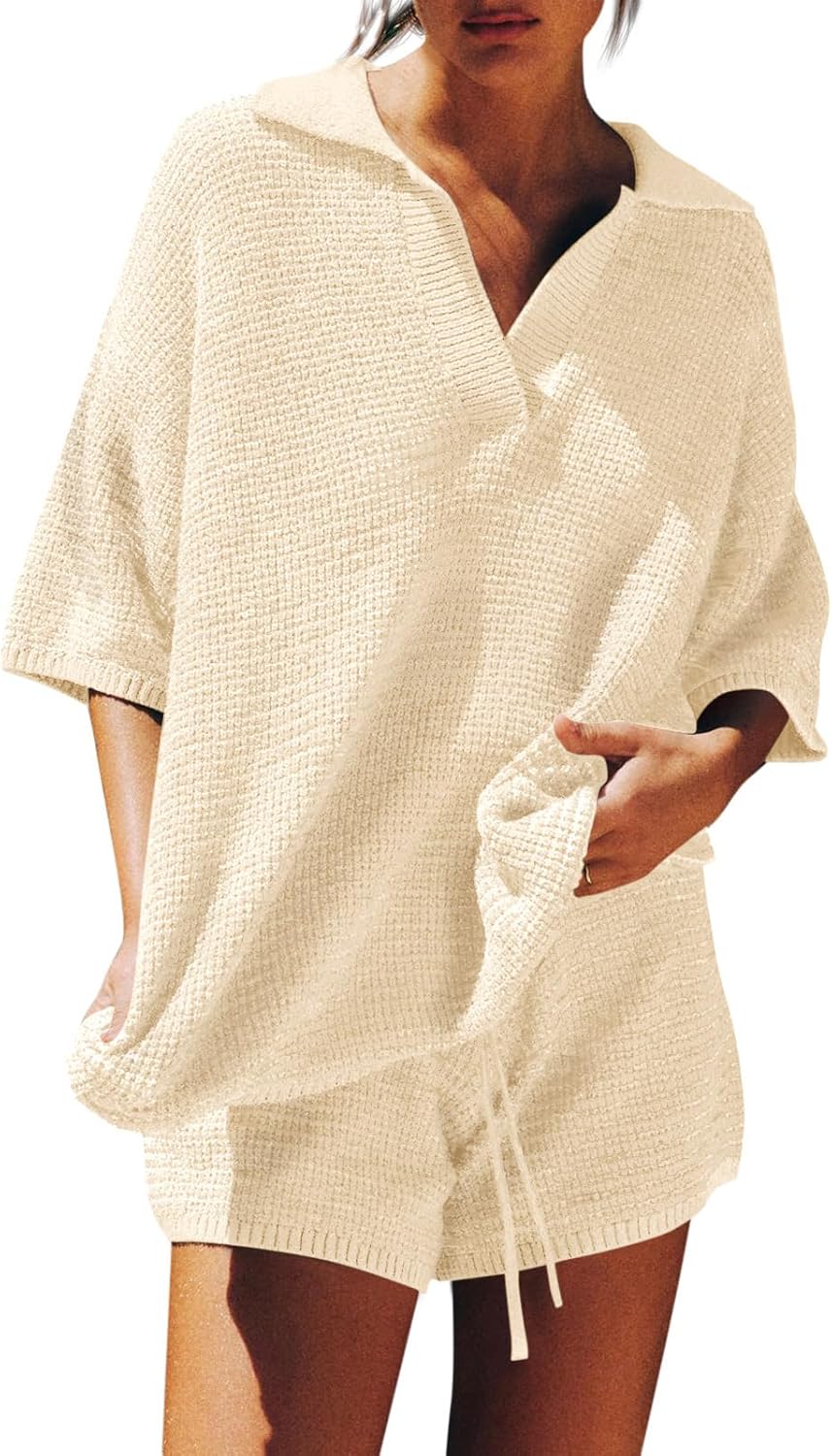 V Neck Sweater Lounge Set