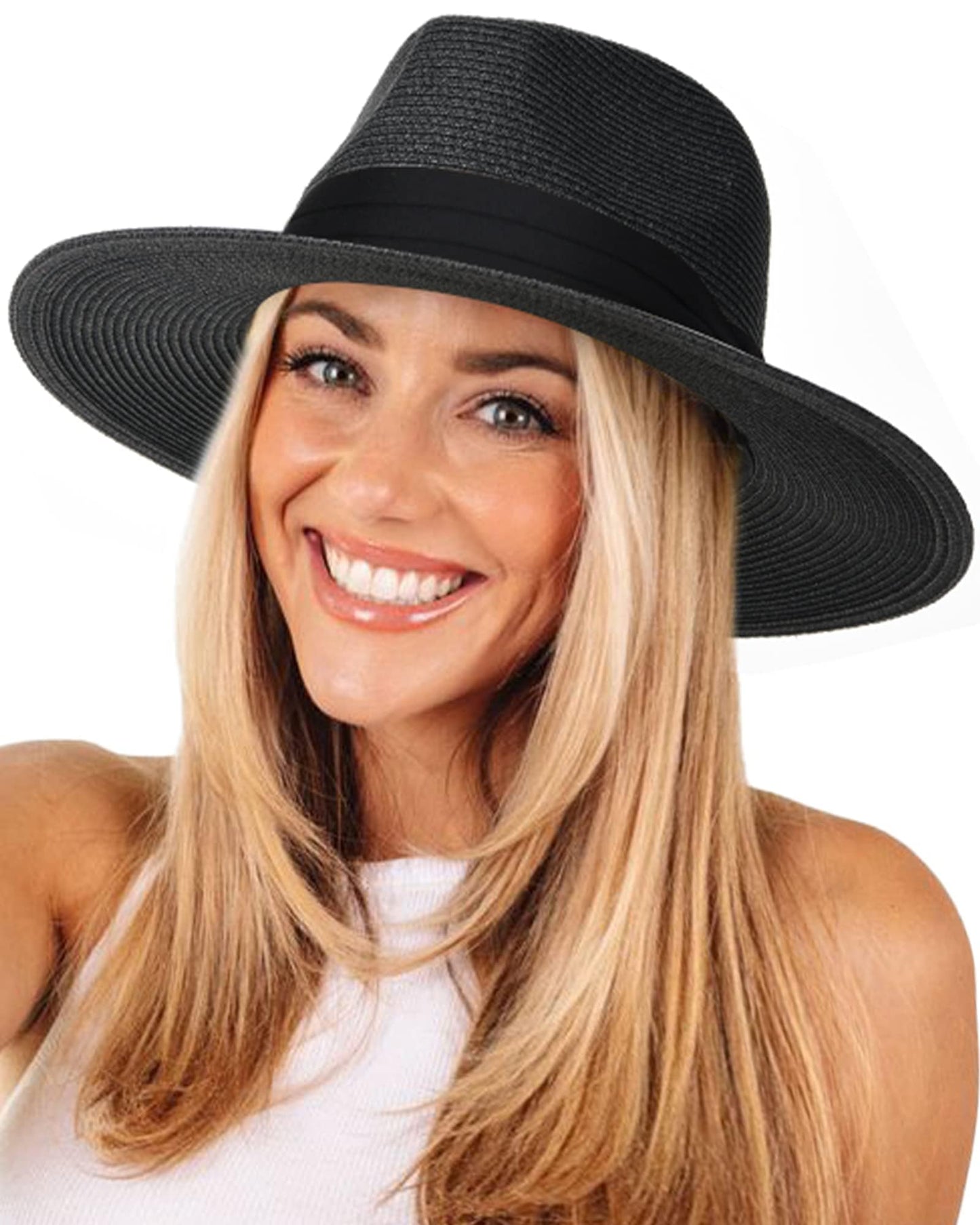 Wide Brim Straw Panama Hat