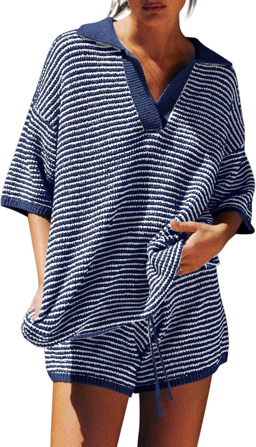 V Neck Sweater Lounge Set