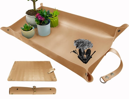 Faux Leather Plant Repotting Mat