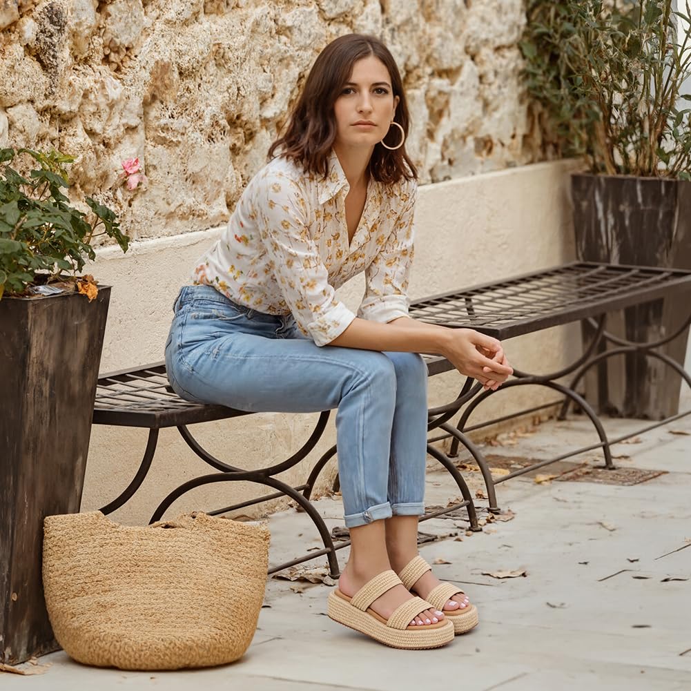 Raffia Platform Sandals
