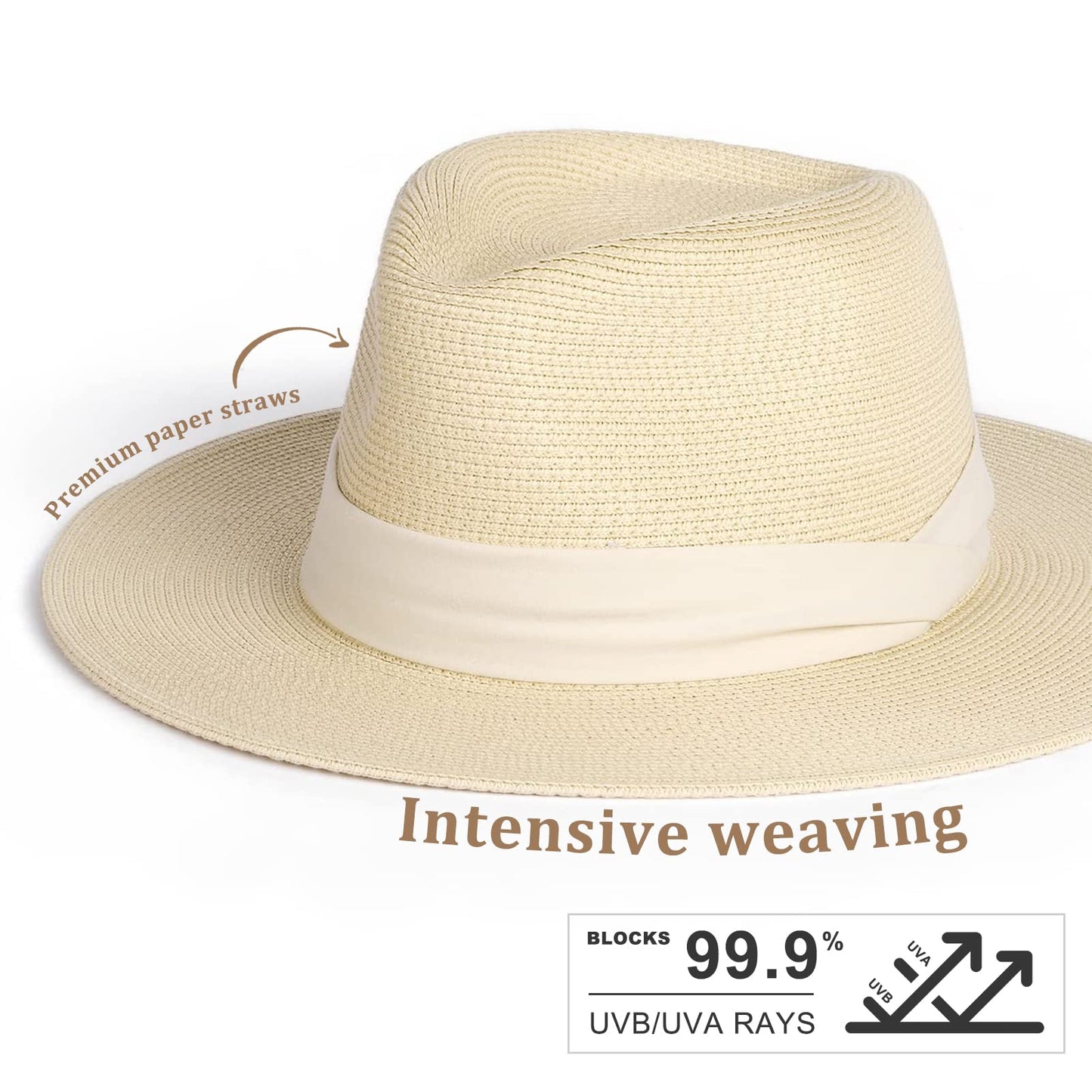 Wide Brim Straw Panama Hat