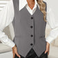 Casual V-Neck Button-Down Vest