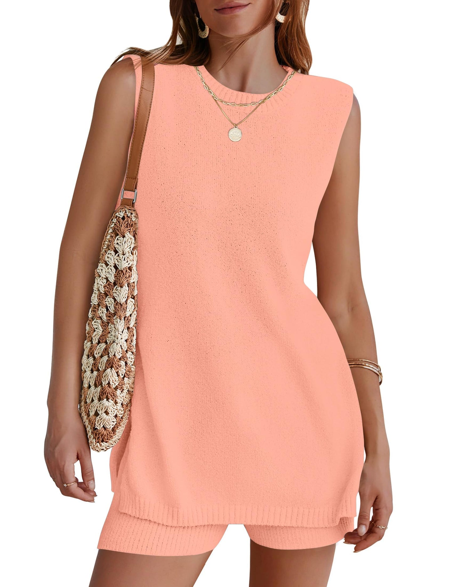 Summer Sleeveless Sweater Lounge Sets
