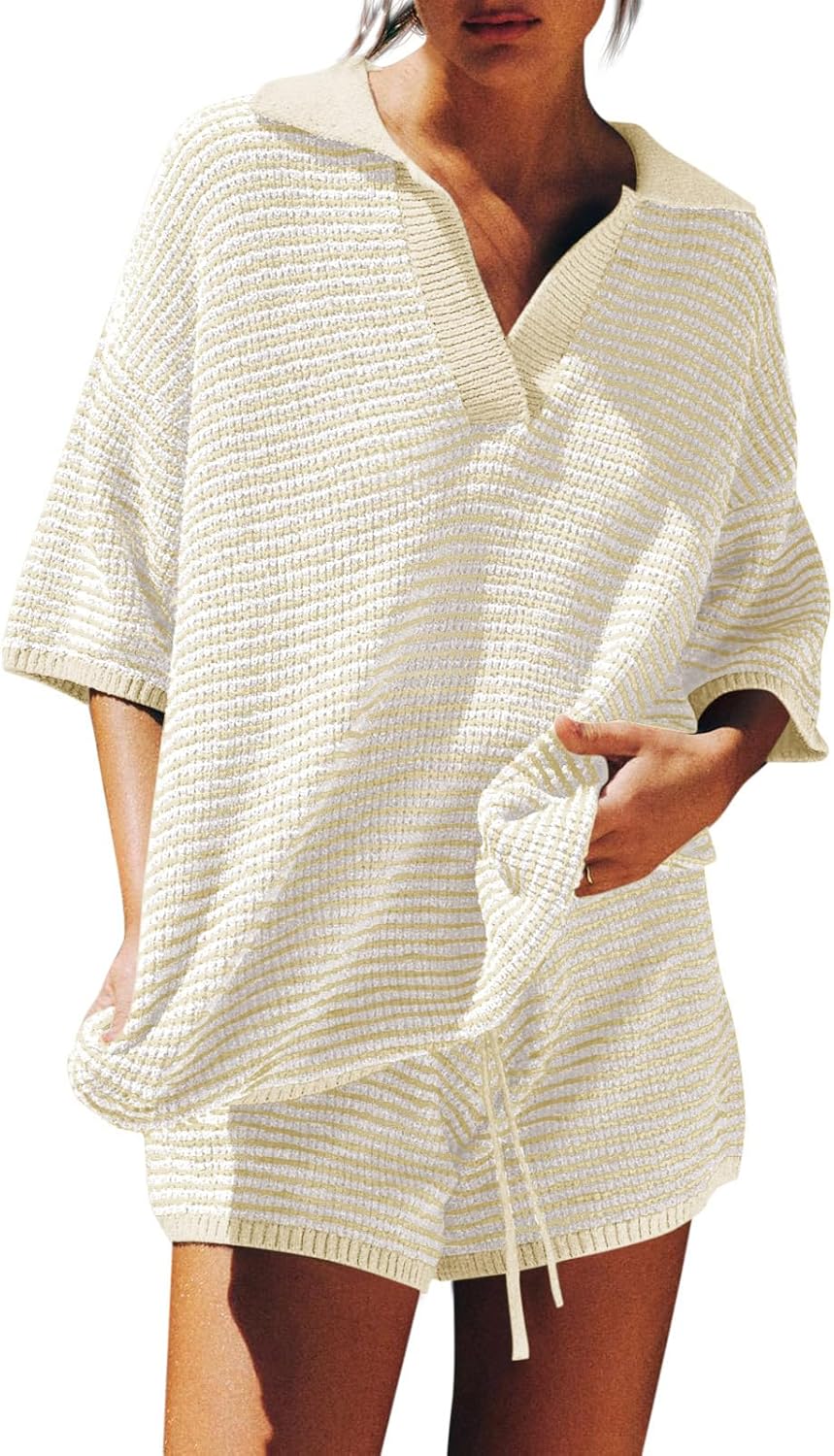 V Neck Sweater Lounge Set