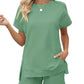 LOMON Womens Fashion 2 Piece Outfits Sweatsuits 2025 Summer Short Sleeve Loungewear Tracksuit Round Neck Lounge Shorts Sets