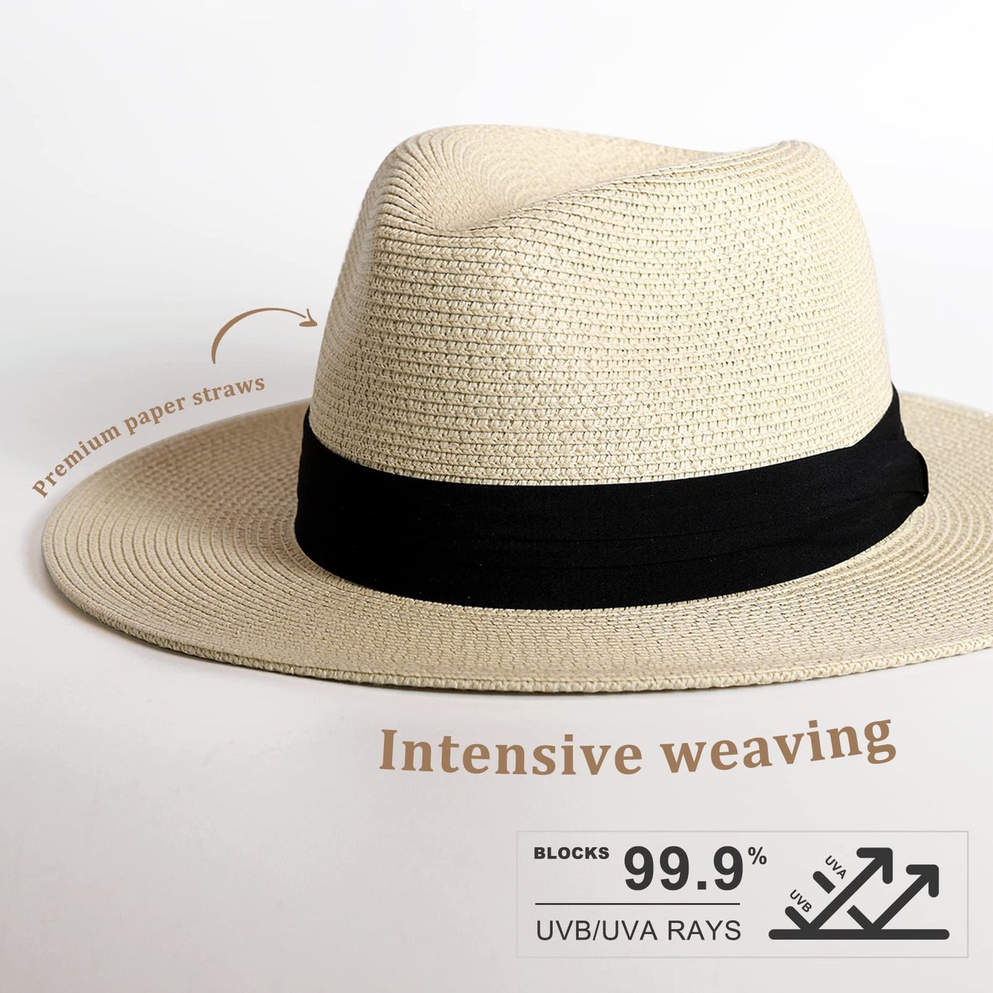 Wide Brim Straw Panama Hat