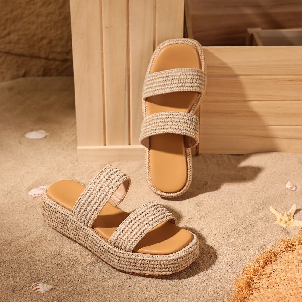 Raffia Platform Sandals