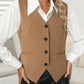 Casual V-Neck Button-Down Vest