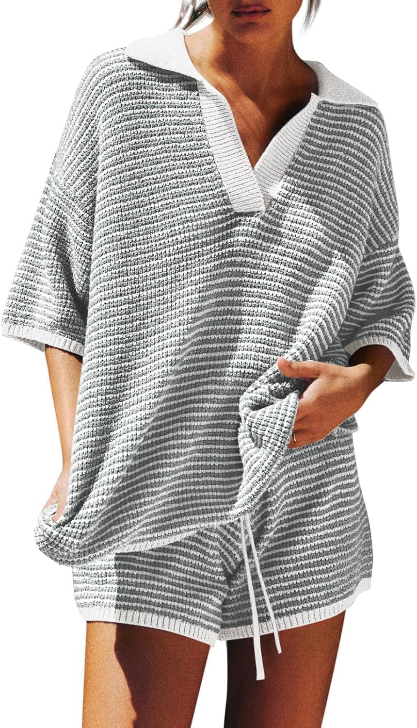 V Neck Sweater Lounge Set