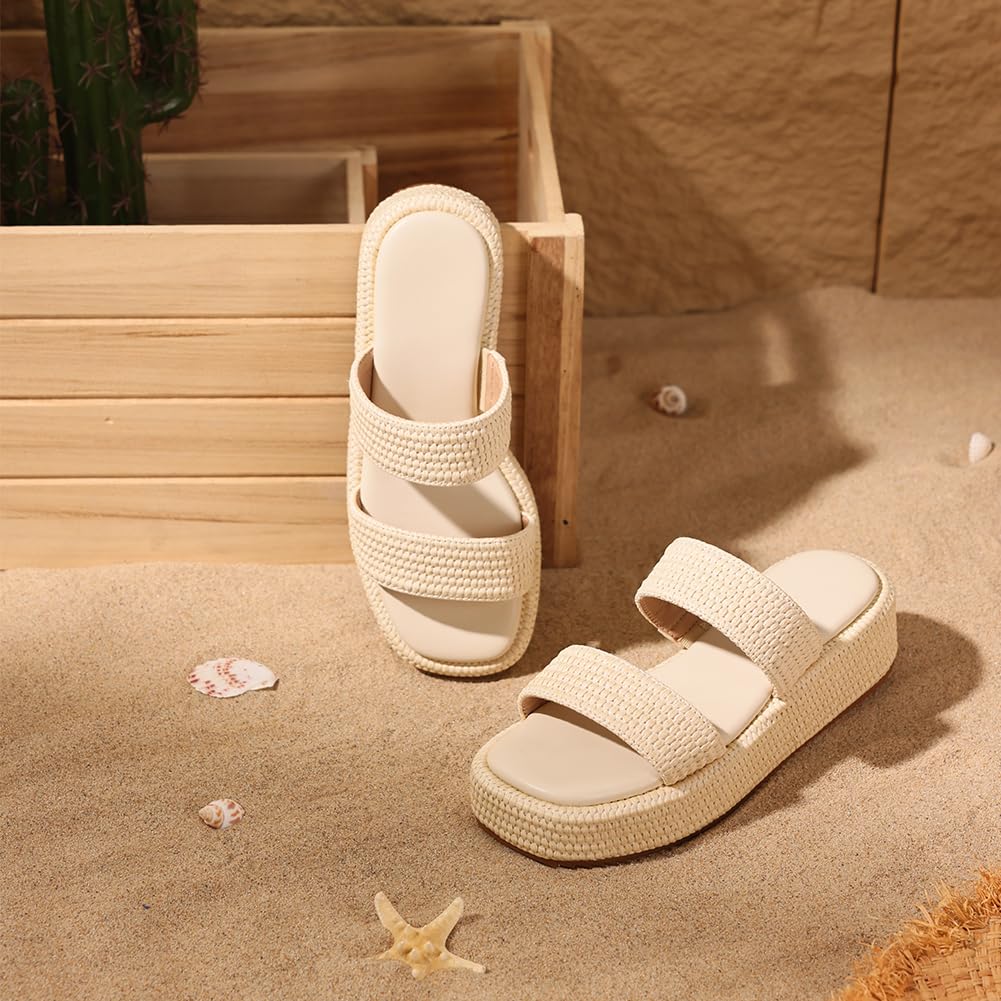 Raffia Platform Sandals